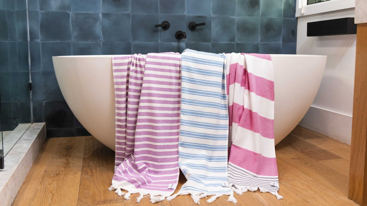 PIPED TERRY BATH TOWEL – Turkish T