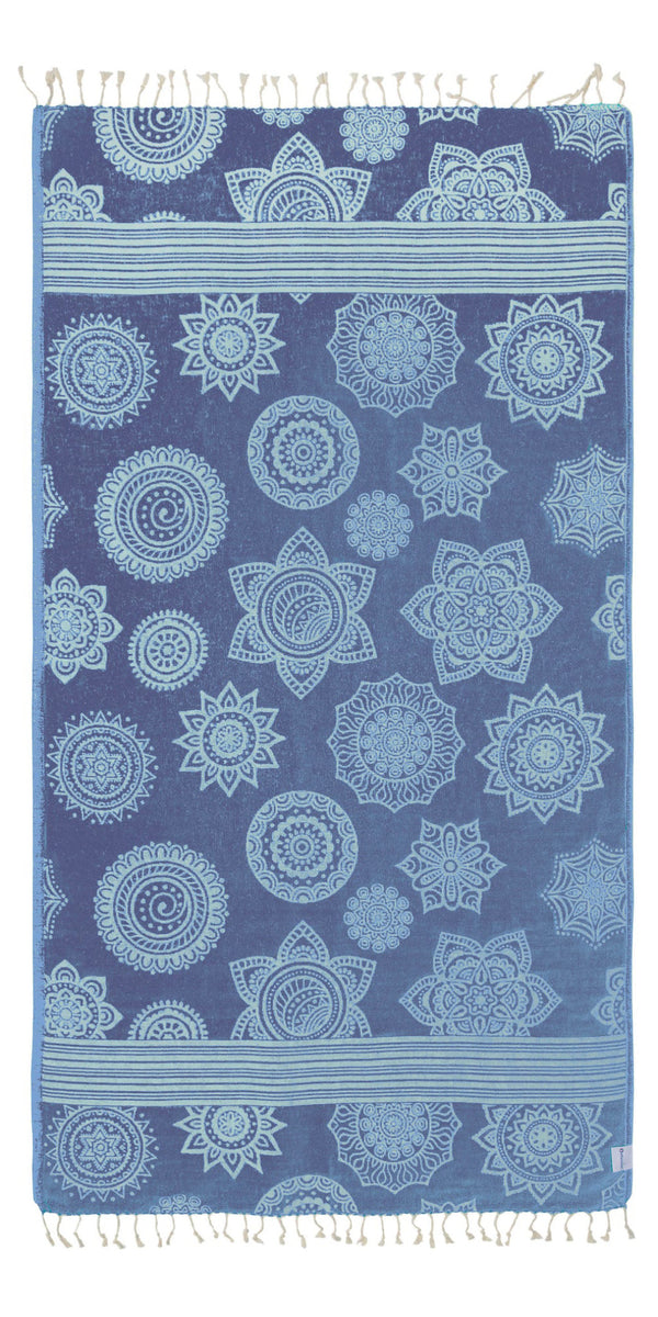 CLEARANCE - Mandala Flower Sand Resistant Turkish Towel Seagreen – InfuseZen