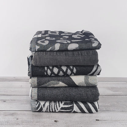 Black & White Bundle #1 - Set of 6 Designed Peshtemals for the Bath or Beach in Black and Neutral Tones