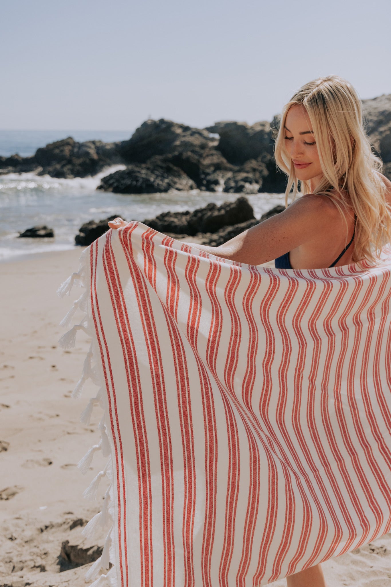 Coral outlet Beach Towel, Hand-loomed Throw, Block Printing Towel, Organic Cotton Towel, Muslin, Yoga Blanket, Turkish Peshtemal, Meditation Towel