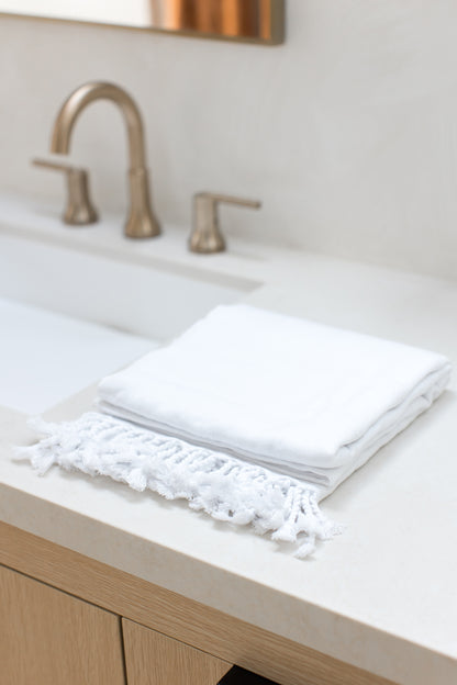 Stonewashed Organic Turkish Towel in 'Almost White'