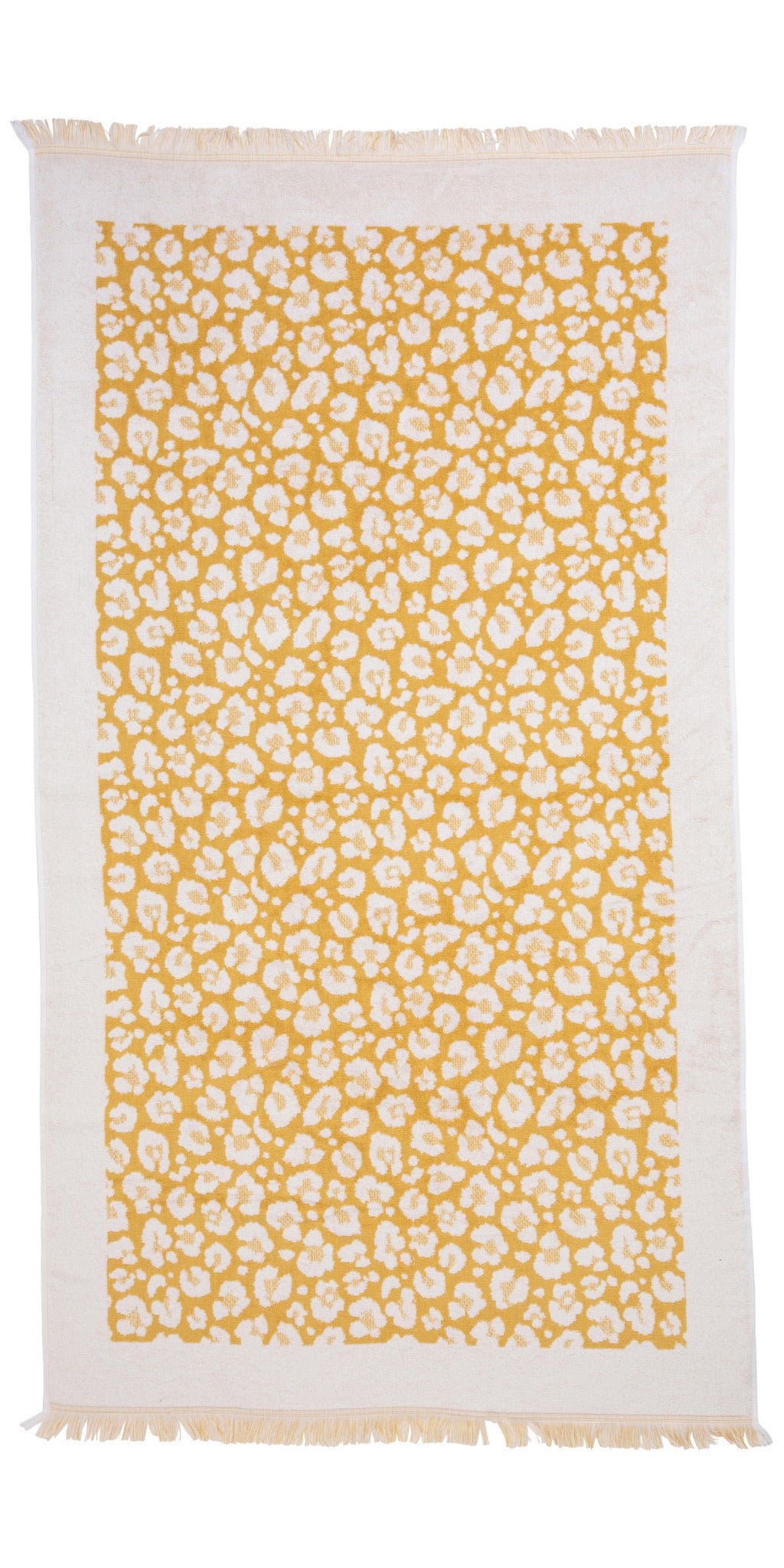 Leopard Full Terry Turkish Towel in Golden Honey