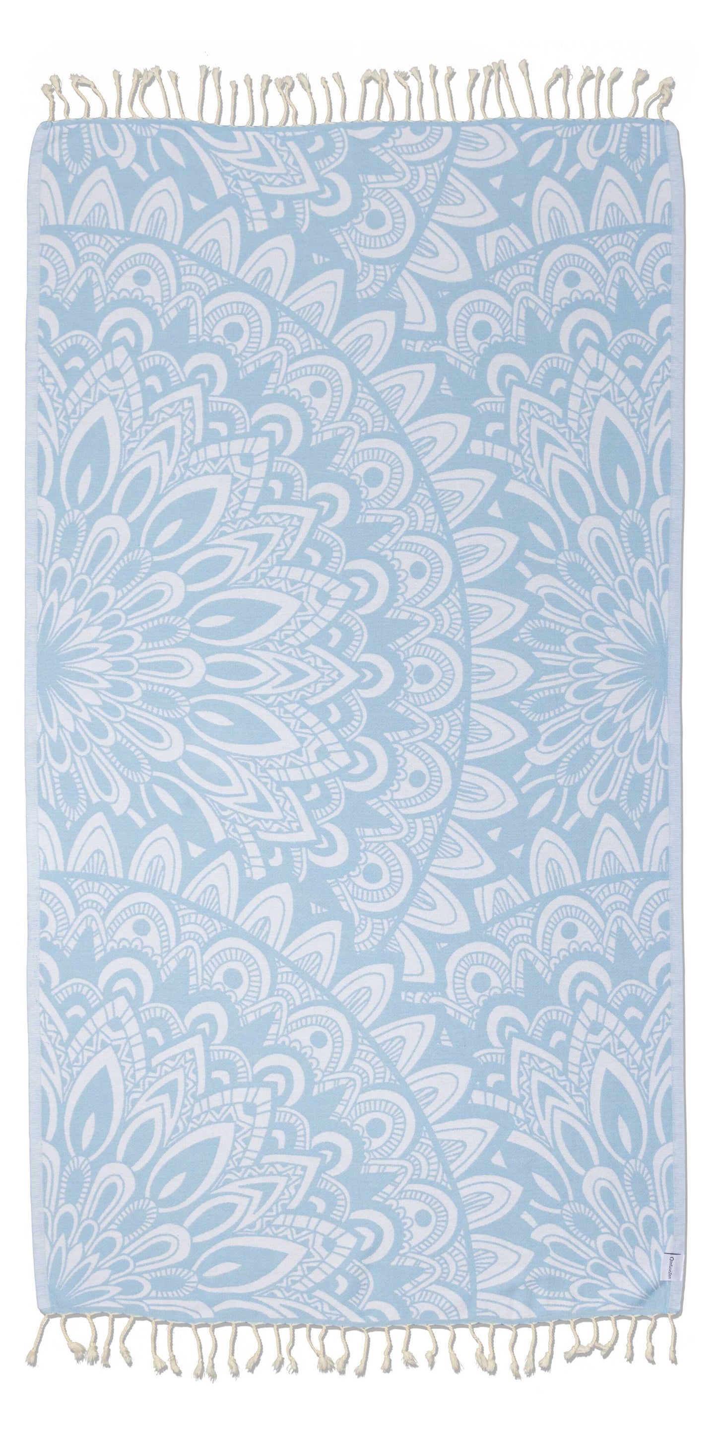 Mandala Organic Turkish Towel in Light Blue