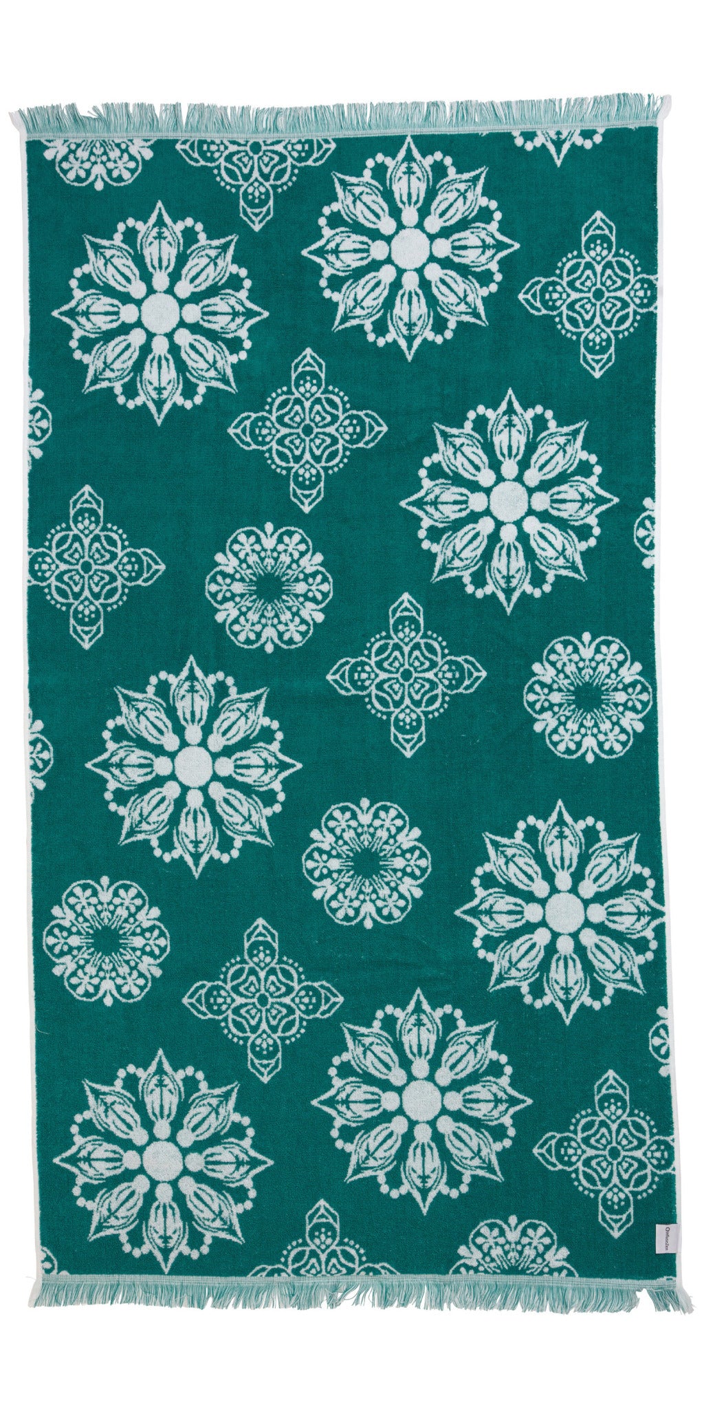 Mandala Full Terry Turkish Towel in Sea Green