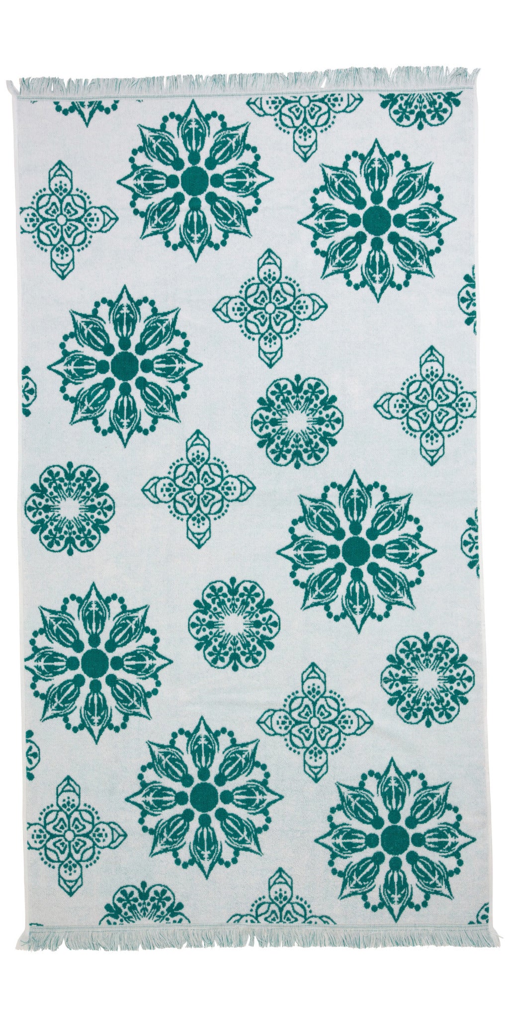 Mandala Full Terry Turkish Towel in Sea Green