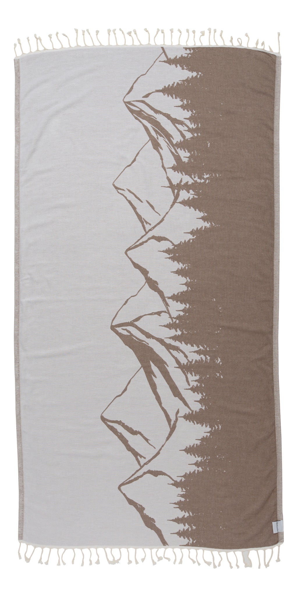 Mountain 100% Cotton Reversible Turkish Towel in Brown