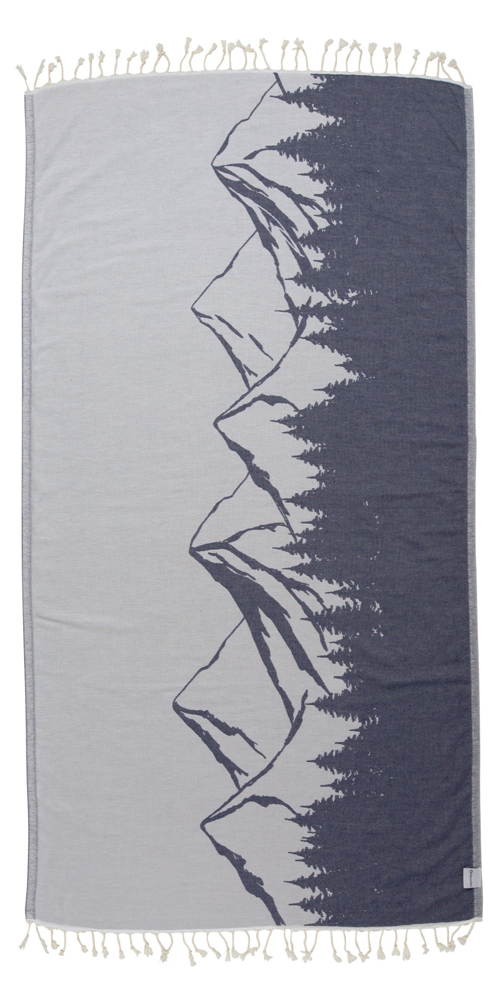 Mountain 100% Cotton Reversible Turkish Towel in Navy