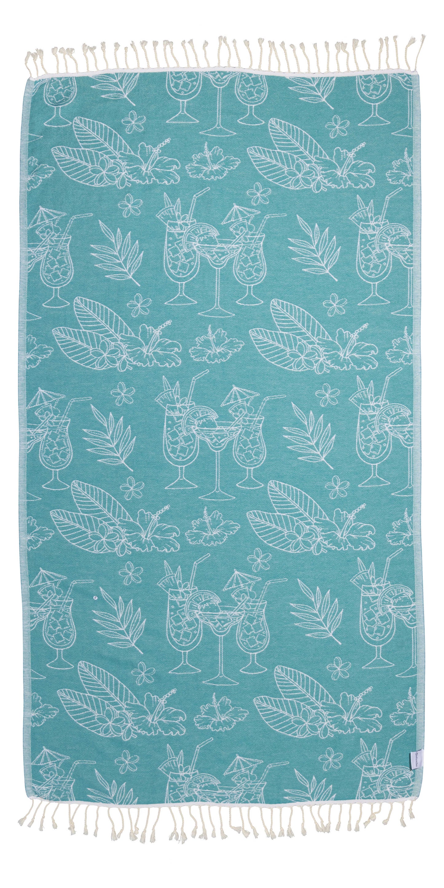 Tropical Drink Organic Turkish Towel in Aqua