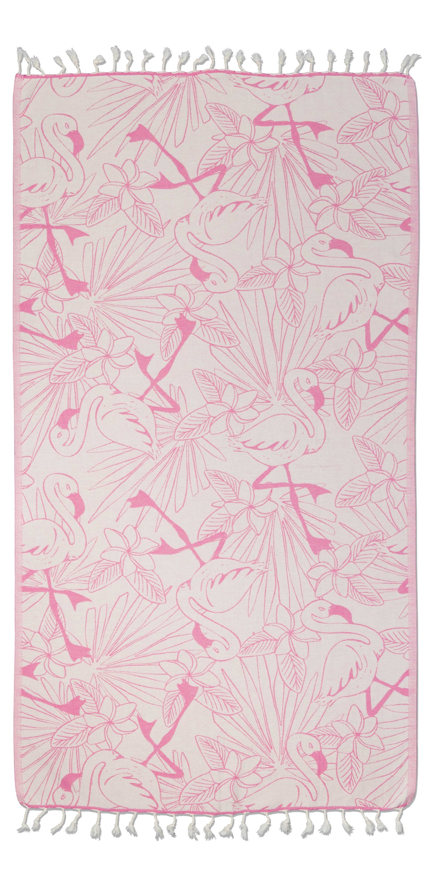 Tropical Flamingo Organic Turkish Towel in Pink