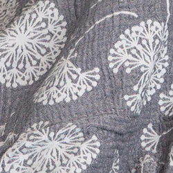 Dandelion Reversible Muslin Blanket in Charcoal and Grey