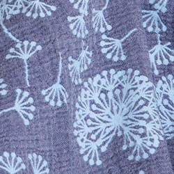 Dandelion Reversible Muslin Blanket in Navy and Blue