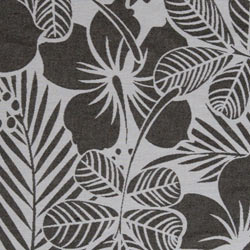 Hawaiian Flower Print Reversible Turkish Towel Made From 100% Cotton in Black