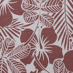 Hawaiian Flower Print Reversible Turkish Towel Made From 100% Cotton in Burgundy