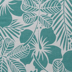 Hawaiian Flower Print Reversible Turkish Towel Made From 100% Cotton in Seagreen