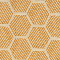 Hive Cotton Throw Blanket in Golden Yellow and Cream