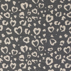 Leopard Heart Organic Cotton Medium Weight Throw Blanket in Black & Natural