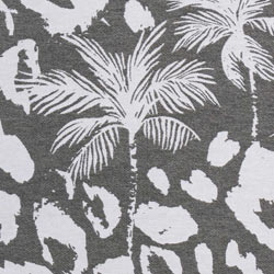 Leopard Palm Organic Turkish Towel in Black