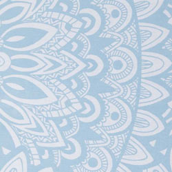 Mandala Organic Turkish Towel in Light Blue