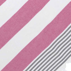 Marine Striped Organic Turkish Towel with Soft Terry Cloth Lining in Fuchsia & Grey