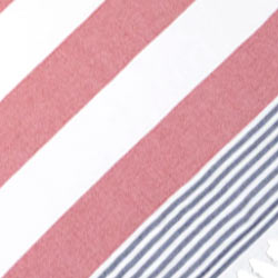 Marine Striped Turkish Towel with Soft Terry Cloth Back in Red and Navy