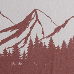 Mountain 100% Cotton Reversible Turkish Towel in Burgundy