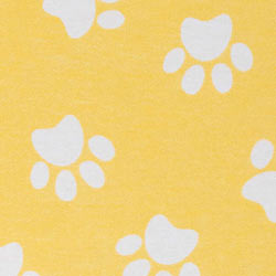 Paw Print Organic Turkish Towel in Yellow