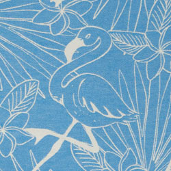 Tropical Flamingo Organic Turkish Towel in Blue