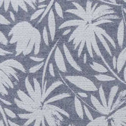 Whimsical Flower Organic Reversible Muslin Blanket in Navy & Natural